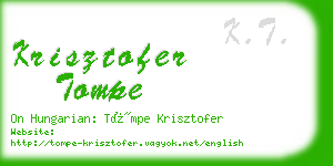 krisztofer tompe business card